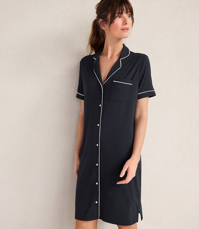 Haven Well Within Calm & Cool Notch Collar Sleep Dress