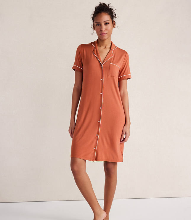 Haven Well Within Calm & Cool Notch Collar Sleep Dress