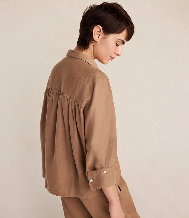 Haven Well Within Everweave Linen Shirred Top