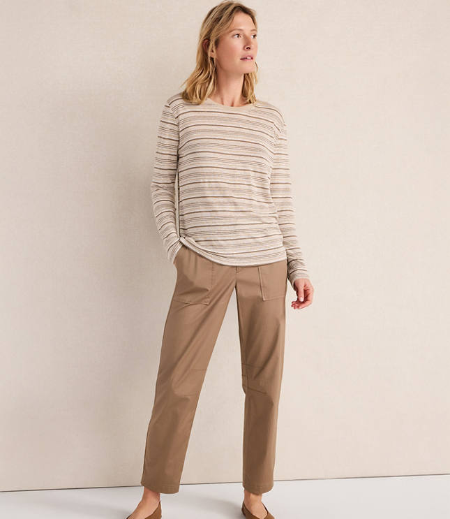 Haven Well Within Organic Cotton Twill Slim Barrel Leg Pants