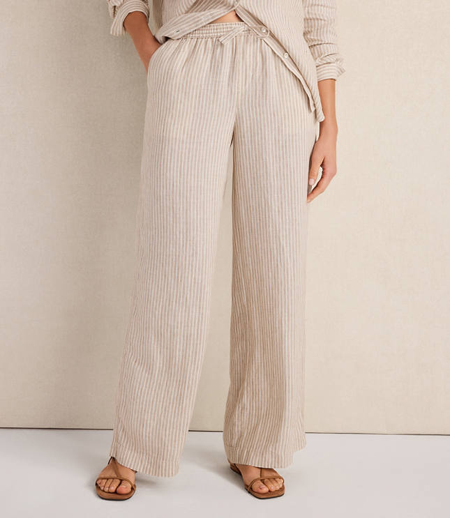 Haven Well Within Everweave Linen Stripe Relaxed Pants