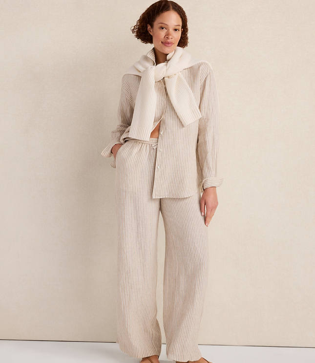 Haven Well Within Everweave Linen Stripe Relaxed Pants