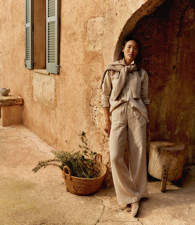 Haven Well Within Everweave Linen Stripe Relaxed Pants