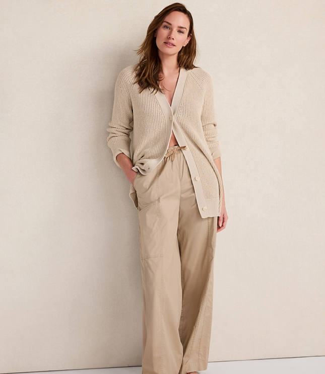 Haven Well Within Linen Tape Yarn Button-Up Cardigan