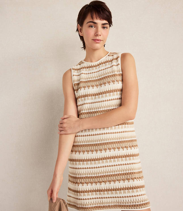 Haven Well Within Cotton Textured Stripe Mini Dress