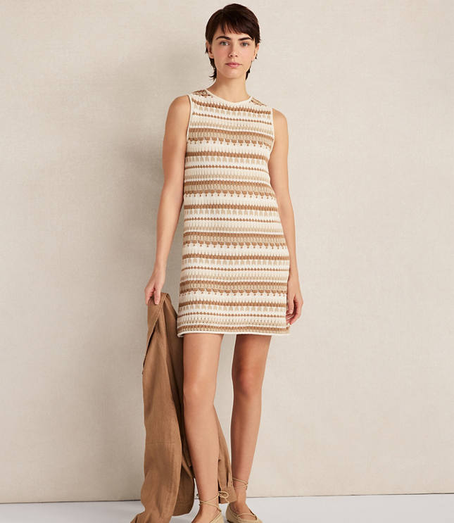 Haven Well Within Cotton Textured Stripe Mini Dress