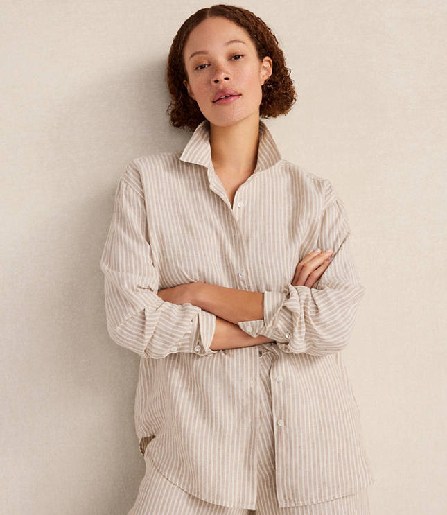Haven Well Within The Daily Shirt Everweave Linen Stripe