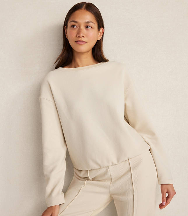 Haven Well Within Ottoman Rib Drop Shoulder Top