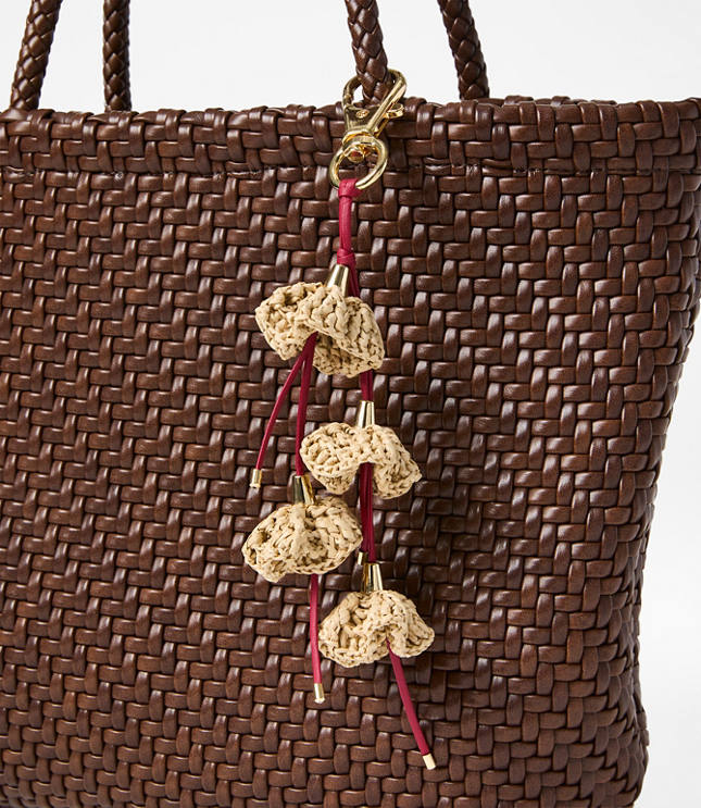 Raffia Flower Bag Charm