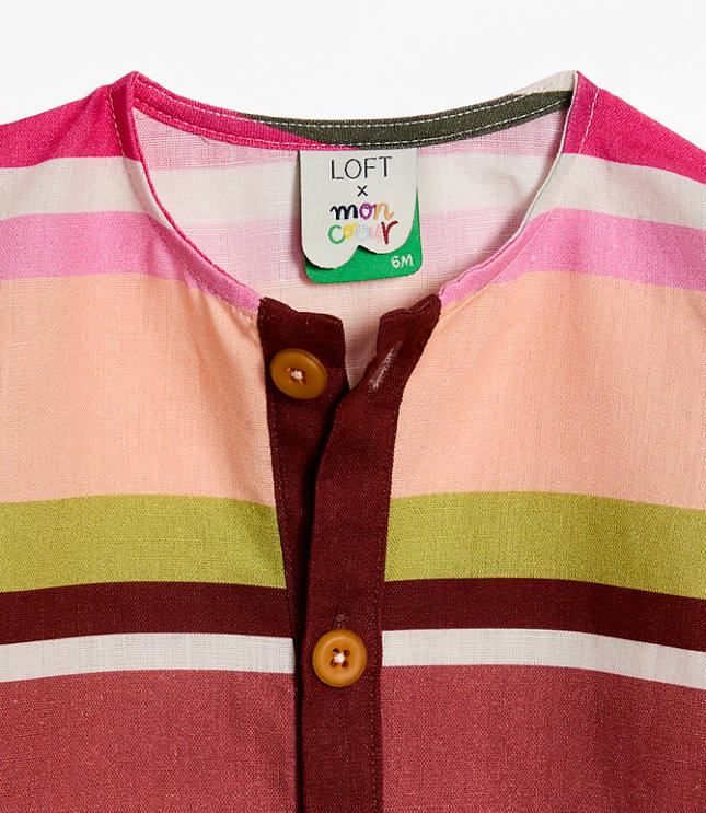 Mon Coeur Linen Stripe Romper