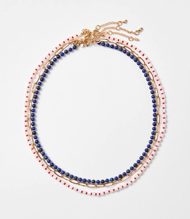 Beaded Chain Necklace Set