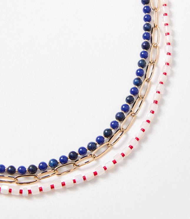Beaded Chain Necklace Set