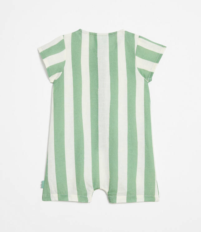 Mon Coeur Linen Green Cabana Romper