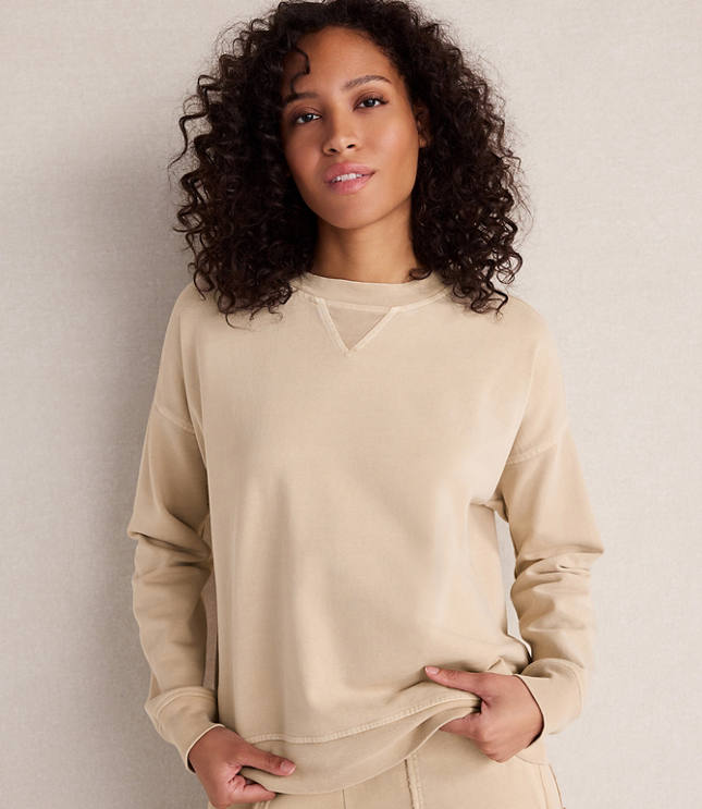 Haven Well Within Garment-Dyed Organic Cotton Terry Crewneck