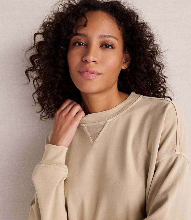 Haven Well Within Garment-Dyed Organic Cotton Terry Crewneck