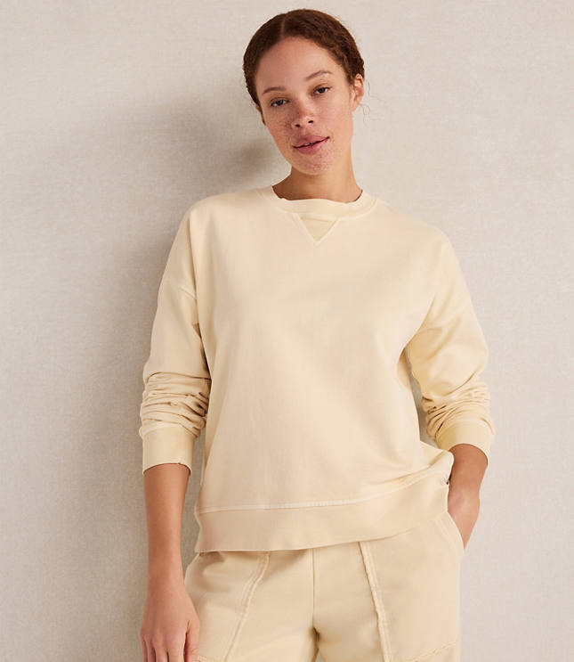 Haven Well Within Garment-Dyed Organic Cotton Terry Crewneck