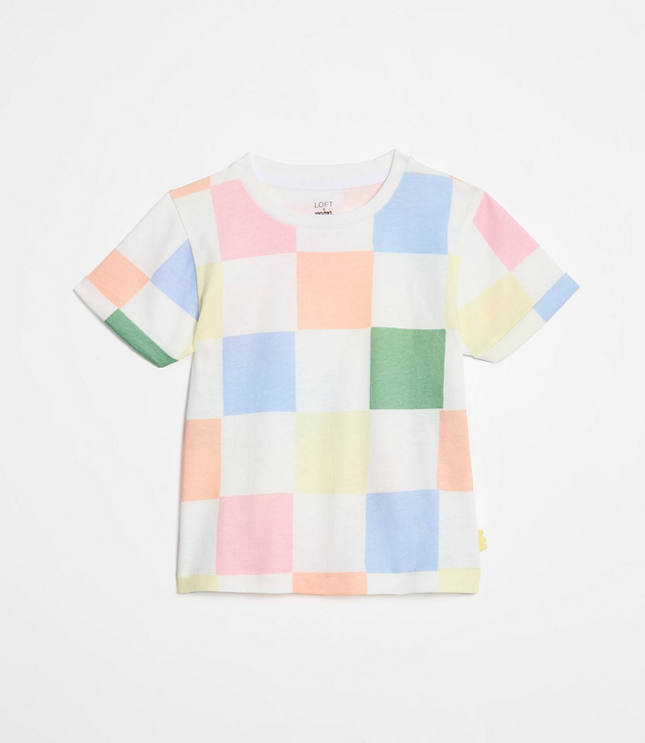 LOFT x Mon Coeur Recycled Cotton Checkered T-Shirt