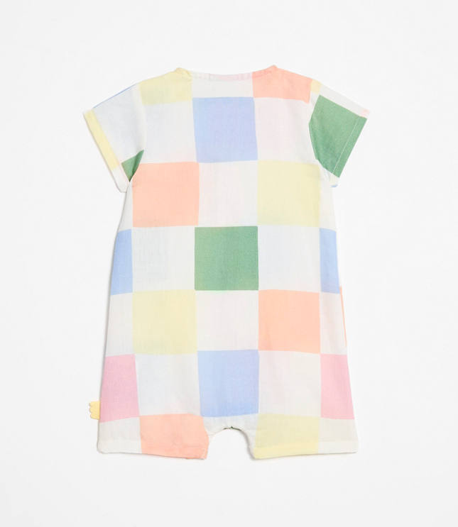 Mon Coeur Linen Checkered Romper