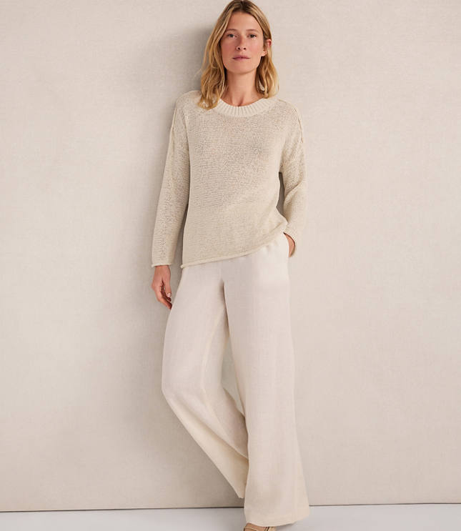Haven Well Within Linen Tape Yarn Crewneck