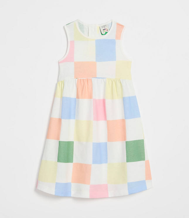 Mon Coeur Recycled Cotton Checkered Tank Dress