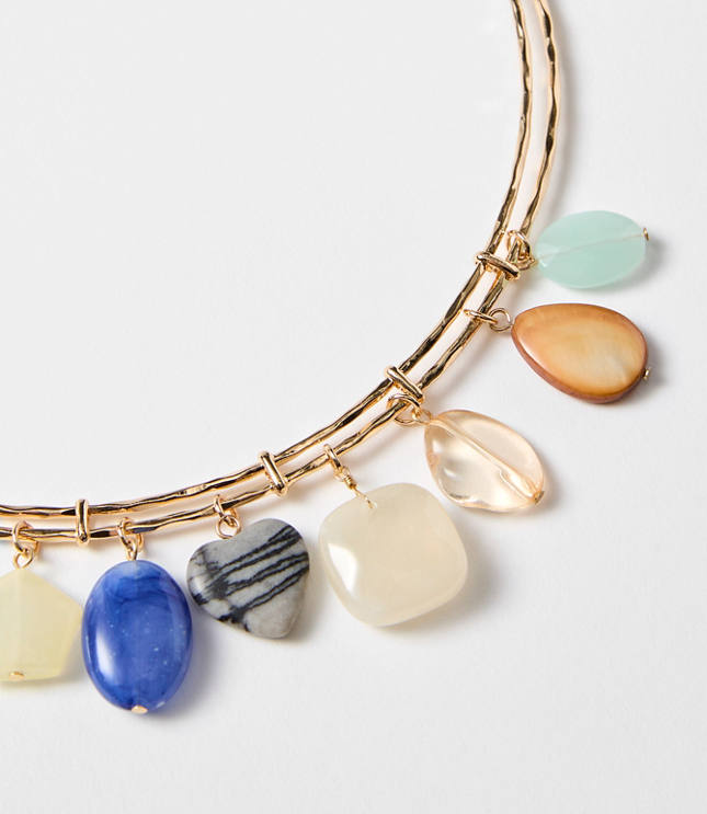 Heart Mixed Drop Collar Necklace