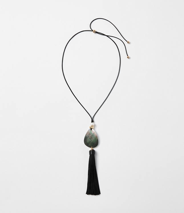 Tassel Pull Tie Statement Necklace carousel Product Image 1