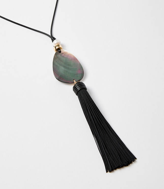 Tassel Pull Tie Statement Necklace carousel Product Image 2