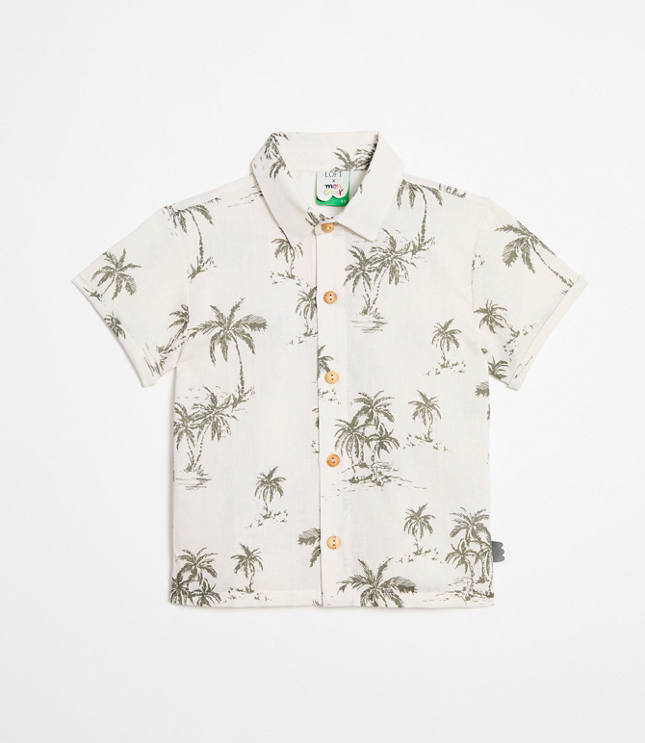 Mon Coeur Linen Palm Tree Shirt