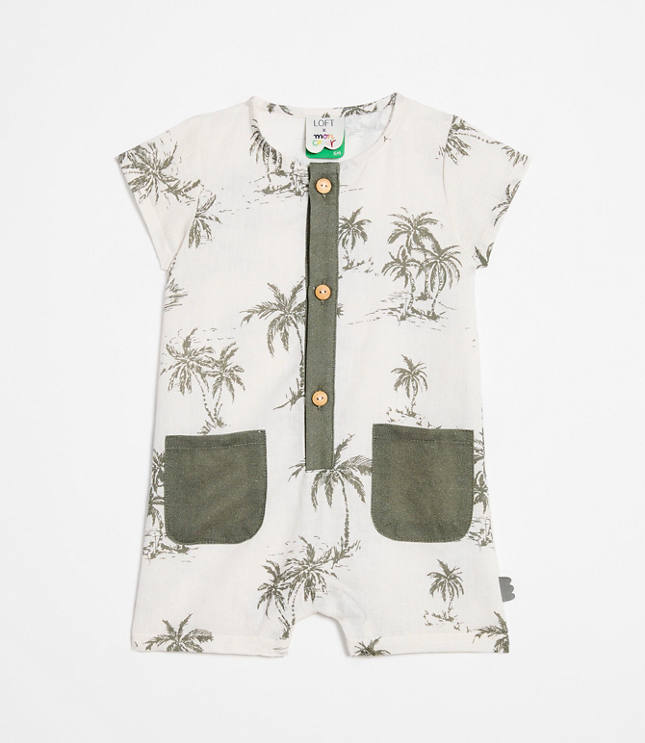 Mon Coeur Linen Palm Tree Romper