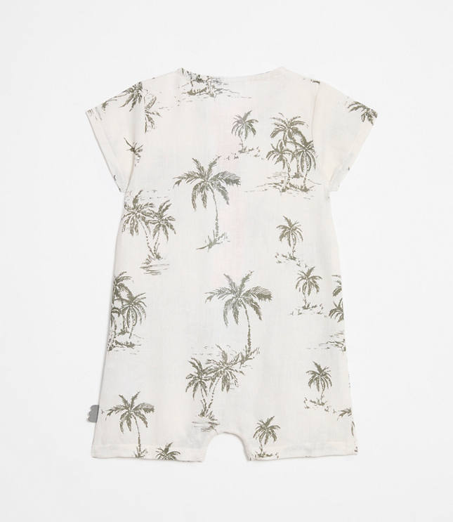 Mon Coeur Linen Palm Tree Romper