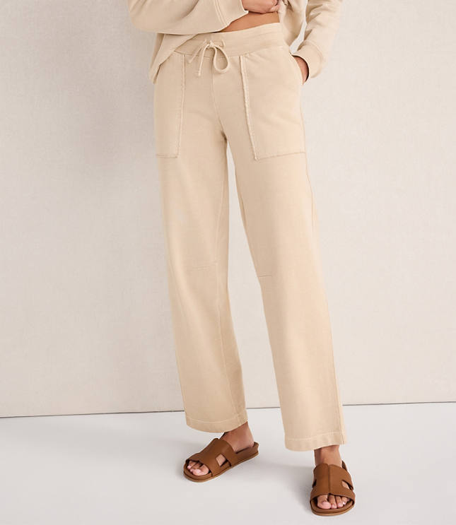 Haven Well Within Garment-Dyed Organic Cotton Terry Pants - Willow