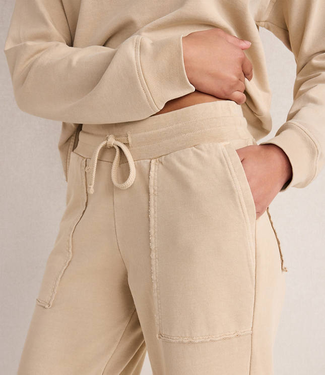 Haven Well Within Garment-Dyed Organic Cotton Terry Pants - Willow