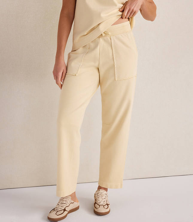 Haven Well Within Garment-Dyed Organic Cotton Terry Pants - Sweet Corn