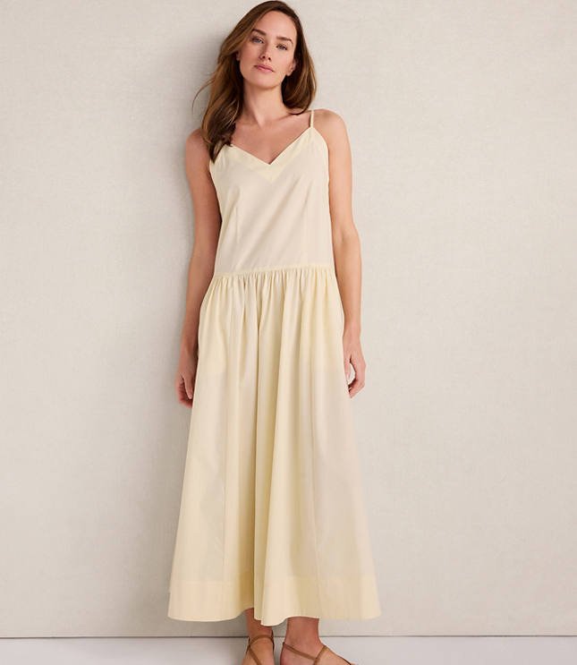 HWW POPLIN STRAPPY MAXI DRESS
