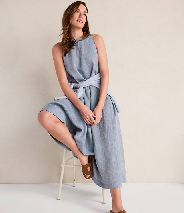 Haven Well Within Linen Boat Neck Maxi Dress