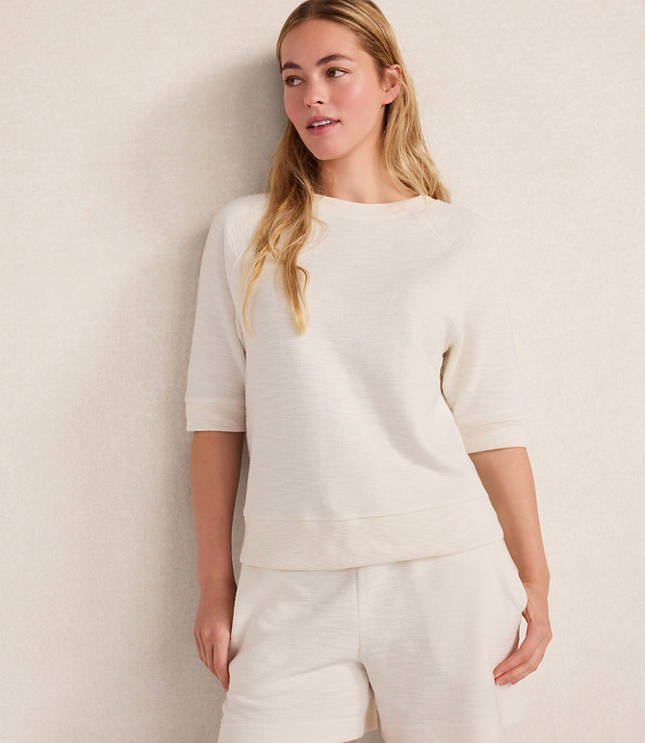 Haven Well Within Organic Cotton Blend Jacquard Raglan Tee