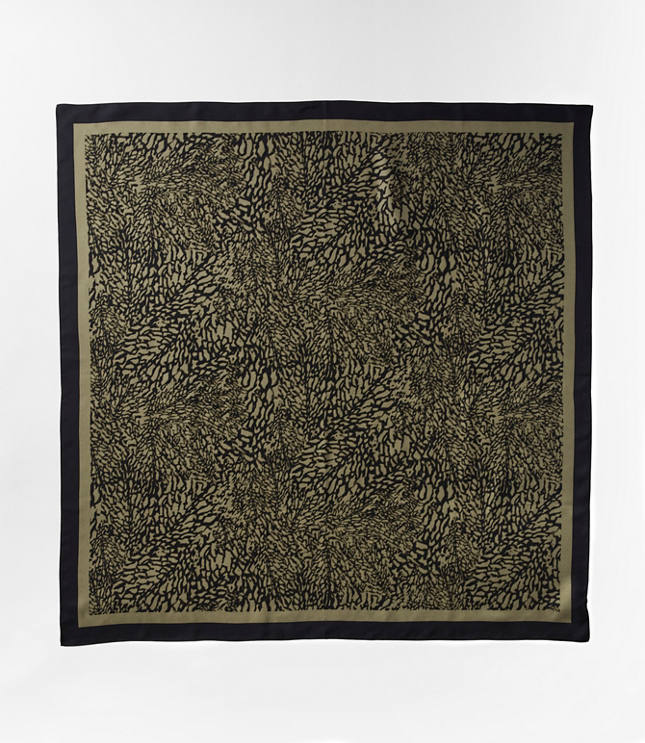 LOFT Versa Leafed Silk Square Scarf