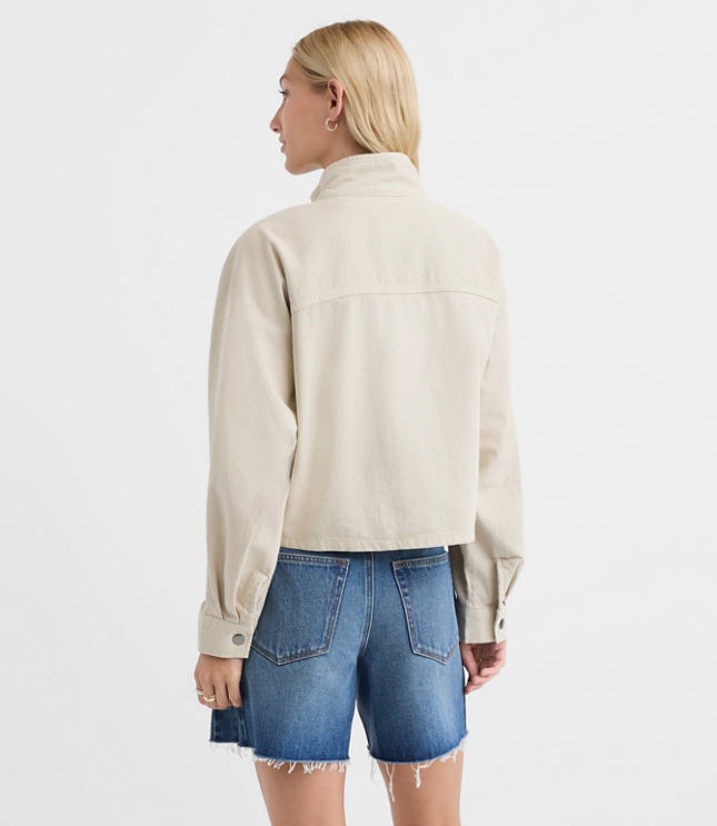 Petite Twill Modern Cargo Jacket