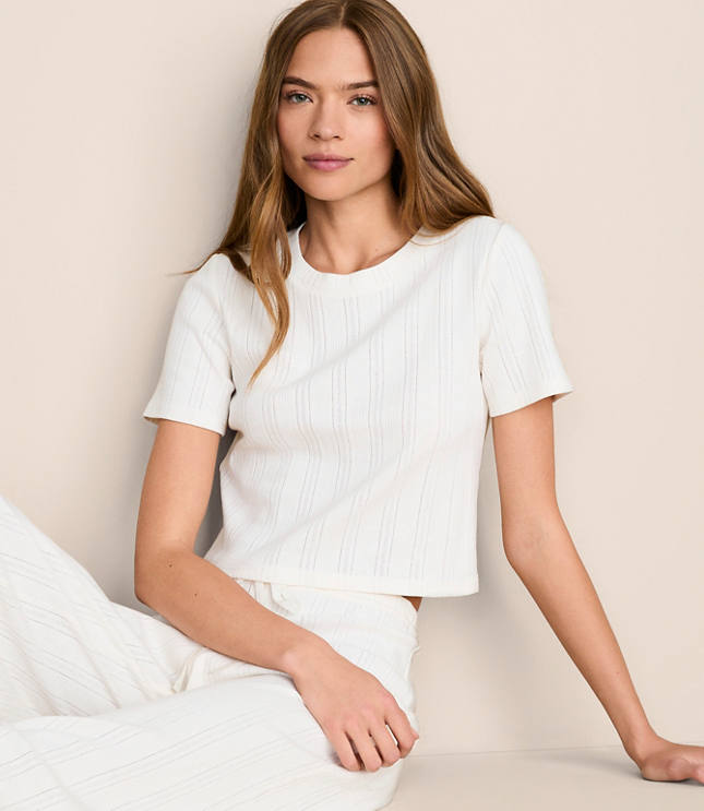 Lou & Grey Pointelle Pajama Tee