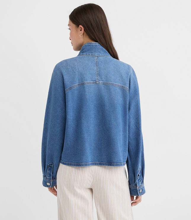 Denim Modern Cargo Jacket in Authentic Indigo