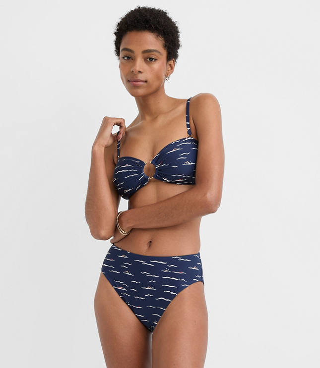 LOFT Beach Swimmer High Waist Bikini Bottom carousel Product Image 1