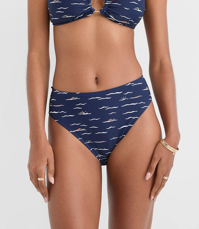 LOFT Beach Swimmer High Waist Bikini Bottom carousel Product Image 2