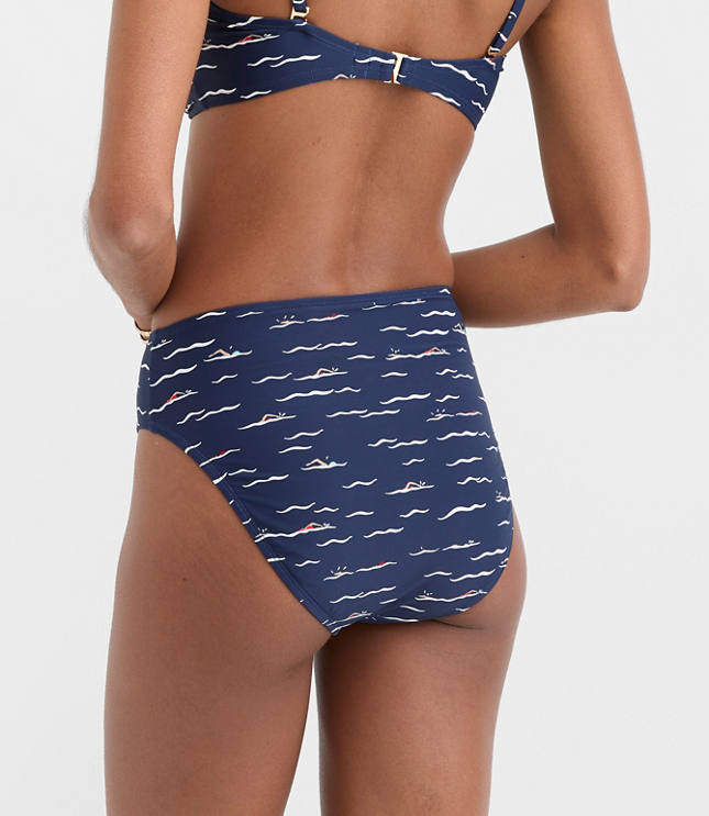LOFT Beach Swimmer High Waist Bikini Bottom carousel Product Image 3