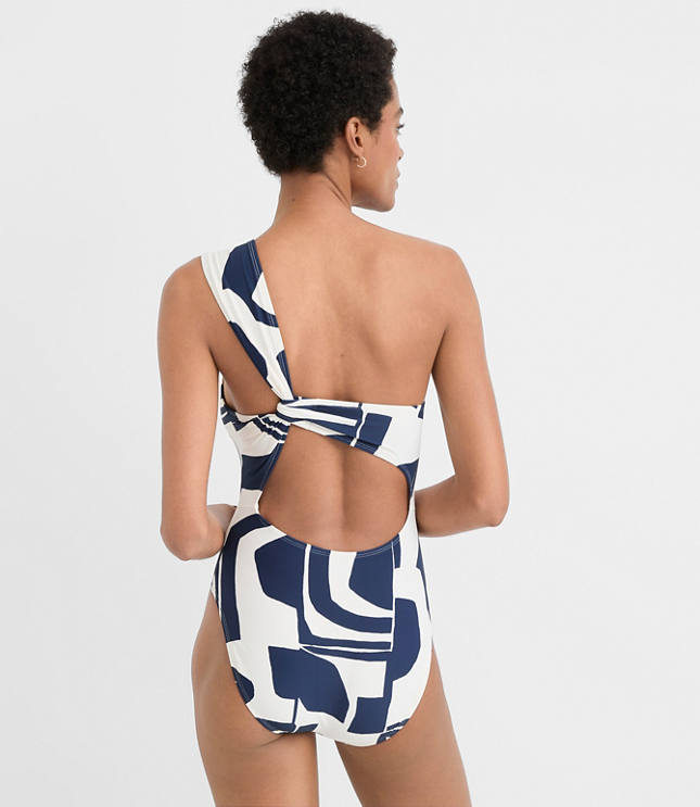 LOFT Beach Geo Ring Asymmetric One Piece Swimsuit carousel Product Image 3