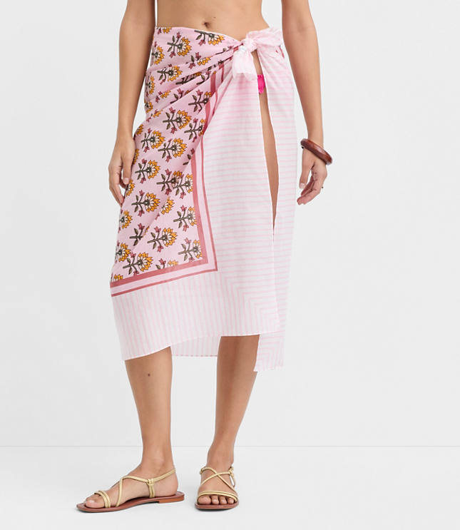 LOFT Beach Garden Stripe Sarong