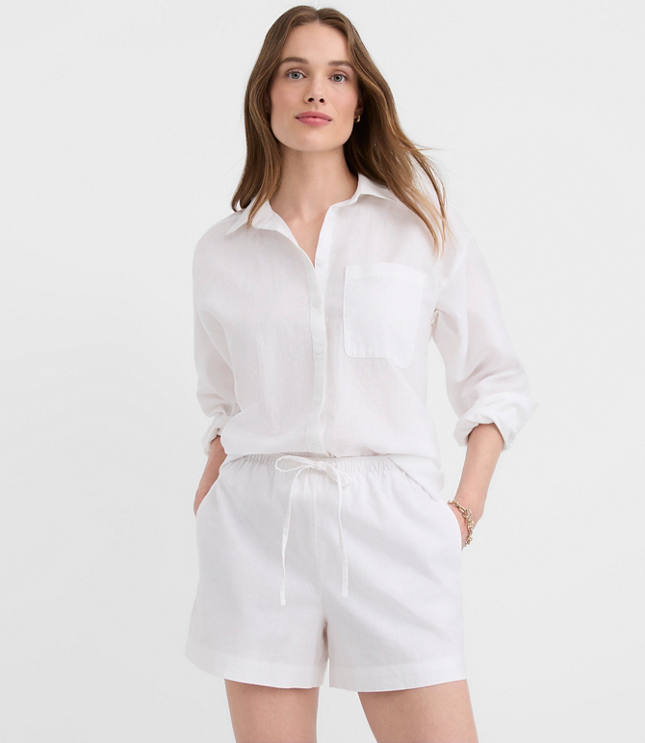 Sawyer Pull On Shorts in Linen Cotton