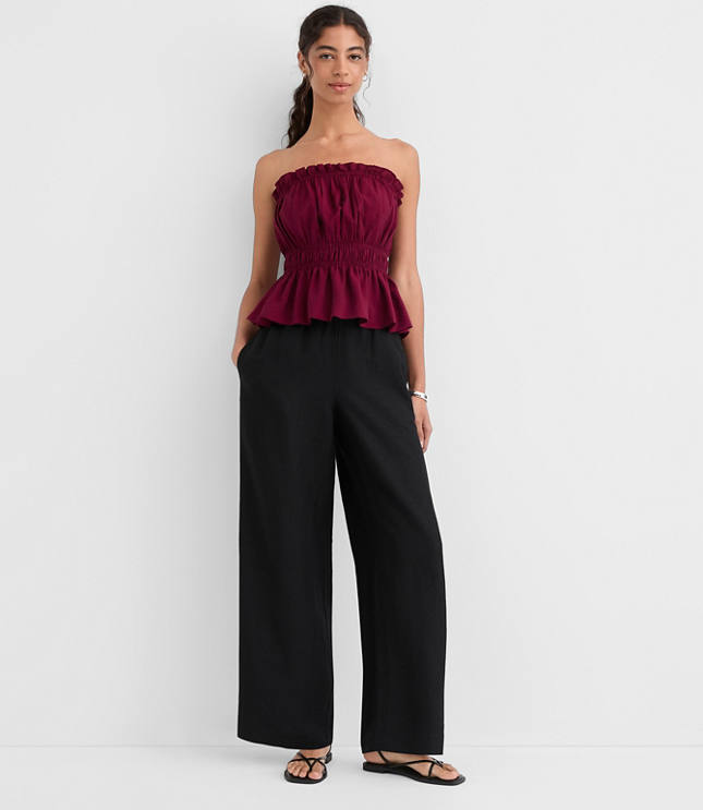 Petite Ruffle Smocked Waist Cami