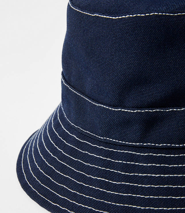 Topstitched Canvas Bucket Hat