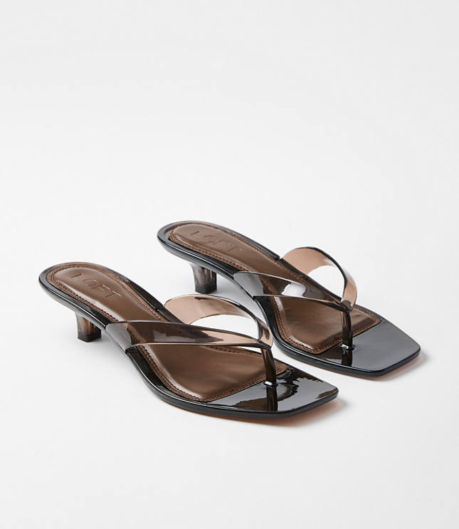 Jelly Kitten Heel Thong Sandals