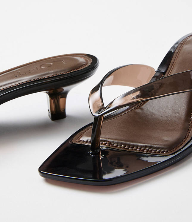 Jelly Kitten Heel Thong Sandals